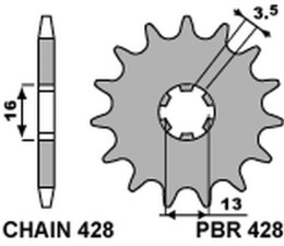 PBR ZĘBATKA PRZEDNIA 428 12 SUZUKI JR 50 82-04 (ŁAŃC. 428)
