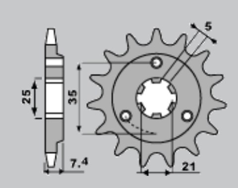 PBR ZĘBATKA PRZEDNIA 437 13 18NC (ŁAŃC. 520)