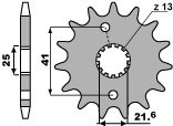 PBR ZĘBATKA PRZEDNIA 438 15 18NC SUZUKI GSX 400 F 81-86, GR 650 (-1) (ŁAŃC. 520)