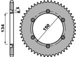 PBR ZĘBATKA TYLNA 4330 50 C45 KAWASAKI KDX 125 90-99 (JTR 459.50) (ŁAŃC. 428)