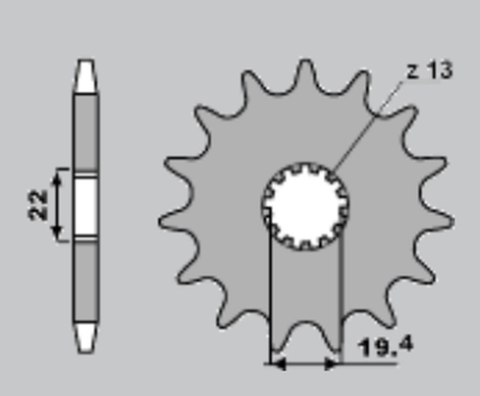 PBR ZĘBATKA TYLNA 4331 48 F DERBI 50 FENIX (96-99) (ŁAŃC. 420)
