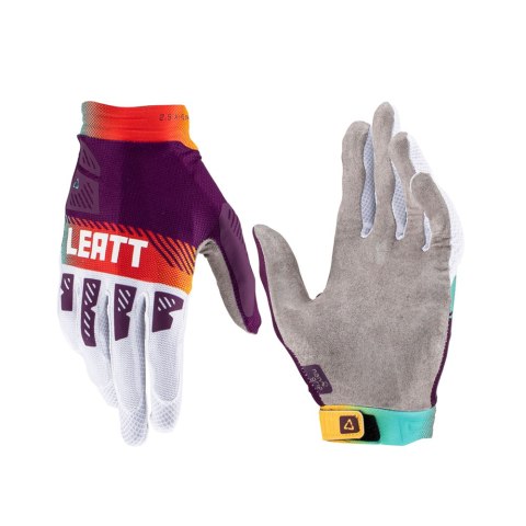 LEATT RĘKAWICE MOTO 2.5 X-FLOW GLOVE INDIGO KOLOR FIOLETOWY/BIAŁY/POMARAŃCZOWY ROZMIAR L