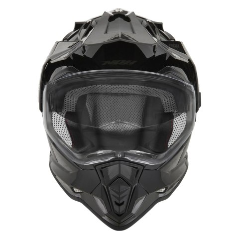 NOX KASK OFFROAD / TRAIL DUOSPORT (DUAL) N312 SOLID Z SZYBKĄ I BLENDĄ KOLOR CZARNY POŁYSK ROZMIAR M