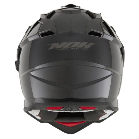 NOX KASK OFFROAD / TRAIL DUOSPORT (DUAL) N312 SOLID Z SZYBKĄ I BLENDĄ KOLOR CZARNY POŁYSK ROZMIAR M