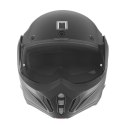NOX PREMIUM KASK SZCZĘKOWY (SZCZĘKA DO TYŁU) Z BLENDĄ STRATOS KOLOR CZARNY MAT ROZMIAR L