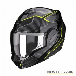 SCORPION KASK SZCZĘKOWY (SZCZĘKA DO TYŁU) EXO-TECH ANIMO BLACK/NEON YELLOW KOLOR CZARNY/ŻÓŁTY FLUO ROZMIAR L