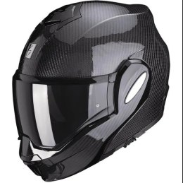 SCORPION KASK SZCZĘKOWY (SZCZĘKA DO TYŁU) EXO-TECH CARBON SOLID BLACK KOLOR CZARNY POŁYSK (KARBON) ROZMIAR XXL
