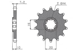 SUNSTAR ZĘBATKA PRZEDNIA 799 14 SUZUKI GZ 125 '98-'11 (-1), GN 125, VL 125 INTRUDER (JTF410.14) (ŁAŃC. 428) (79914JT)