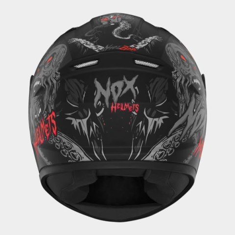 NOX KASK INTEGRALNY (FULL FACE) N731 ZUMBI KID / JUNIOR (DZIECIĘCY) KOLOR CZARNY/CZERWONY MAT ROZMIAR S