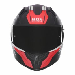 NOX KASK INTEGRALNY (FULL FACE) Z BLENDĄ N401 CROWER KOLOR CZARNY/CZERWONY MAT ROZMIAR XXL