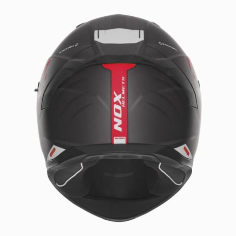 NOX KASK INTEGRALNY (FULL FACE) Z BLENDĄ N401 CROWER KOLOR CZARNY/CZERWONY MAT ROZMIAR M