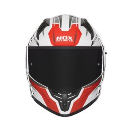 NOX KASK INTEGRALNY (FULL FACE) Z BLENDĄ N401 CROWER KOLOR CZARNY/CZERWONY/BIAŁY ROZMIAR XXL