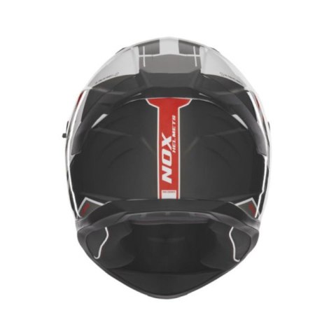 NOX KASK INTEGRALNY (FULL FACE) Z BLENDĄ N401 CROWER KOLOR CZARNY/CZERWONY/BIAŁY ROZMIAR XXL