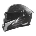NOX KASK INTEGRALNY (FULL FACE) Z BLENDĄ N401 CROWER KOLOR CZARNY/SREBRNY MAT ROZMIAR L