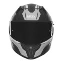 NOX KASK INTEGRALNY (FULL FACE) Z BLENDĄ N401 CROWER KOLOR CZARNY/SREBRNY MAT ROZMIAR M