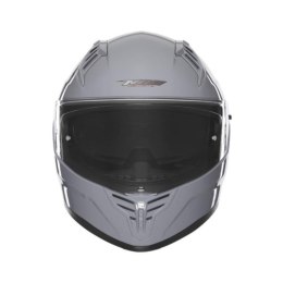 NOX KASK INTEGRALNY (FULL FACE) Z BLENDĄ N401 SOLID KOLOR SZARY POŁYSK ROZMIAR L