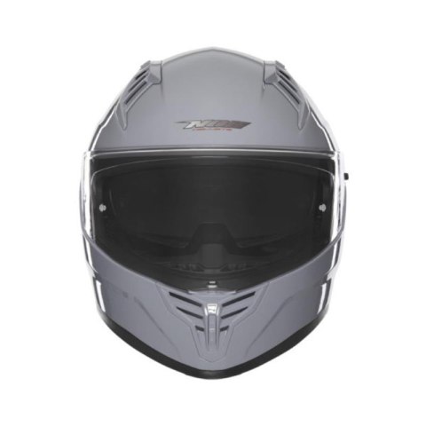 NOX KASK INTEGRALNY (FULL FACE) Z BLENDĄ N401 SOLID KOLOR SZARY POŁYSK ROZMIAR XXL
