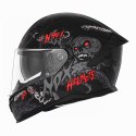NOX KASK INTEGRALNY (FULL FACE) Z BLENDĄ N401 ZUMBI KOLOR CZARNY/CZERWONY MAT ROZMIAR XXL