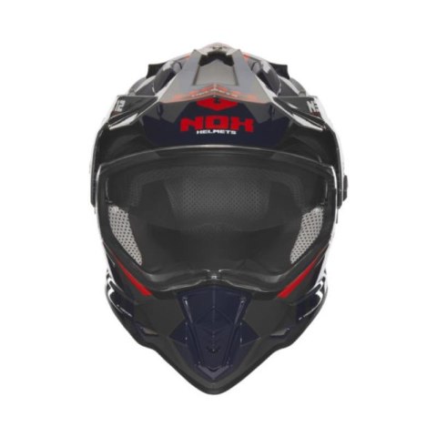 NOX KASK OFFROAD / TRAIL DUOSPORT (DUAL) N312 VAPOR Z SZYBKĄ I BLENDĄ KOLOR NIEBIESKI/CZARNY/CZERWONY ROZMIAR M