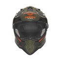 NOX KASK OFFROAD / TRAIL DUOSPORT (DUAL) N312 VAPOR Z SZYBKĄ I BLENDĄ KOLOR POMARAŃCZOWY/KHAKI/SZARY MAT ROZMIAR L