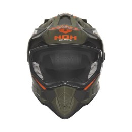 NOX KASK OFFROAD / TRAIL DUOSPORT (DUAL) N312 VAPOR Z SZYBKĄ I BLENDĄ KOLOR POMARAŃCZOWY/KHAKI/SZARY MAT ROZMIAR M