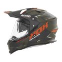 NOX KASK OFFROAD / TRAIL DUOSPORT (DUAL) N312 VAPOR Z SZYBKĄ I BLENDĄ KOLOR POMARAŃCZOWY/KHAKI/SZARY MAT ROZMIAR S
