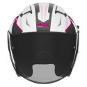 NOX KASK OTWARTY JET Z BLENDĄ N130 MYST KOLOR BIAŁY/CZARNY/RÓŻOWY ROZMIAR S