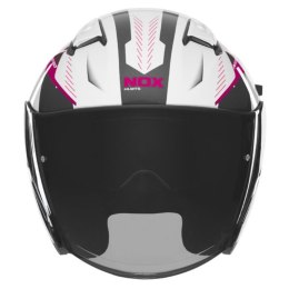 NOX KASK OTWARTY JET Z BLENDĄ N130 MYST KOLOR BIAŁY/CZARNY/RÓŻOWY ROZMIAR S
