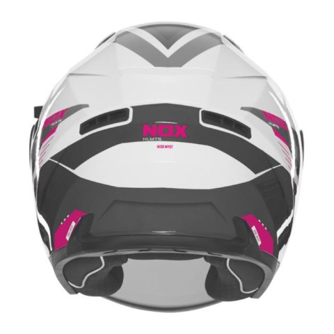NOX KASK OTWARTY JET Z BLENDĄ N130 MYST KOLOR BIAŁY/CZARNY/RÓŻOWY ROZMIAR S