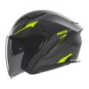 NOX KASK OTWARTY JET Z BLENDĄ N130 MYST KOLOR CZARNY/ŻÓŁTY FLUO MAT ROZMIAR XL