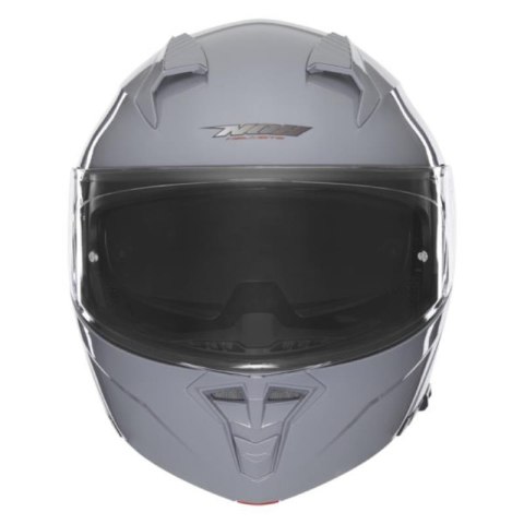NOX KASK SZCZĘKOWY (FLIP-UP) Z BLENDĄ N968 SOLID KOLOR SZARY POŁYSK ROZMIAR L