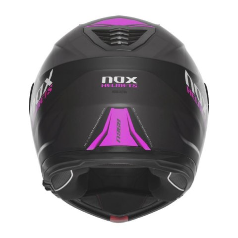 NOX KASK SZCZĘKOWY (FLIP-UP) Z BLENDĄ N968 ULTRA KOLOR CZARNY/RÓŻOWY MAT ROZMIAR XS