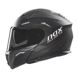 NOX KASK SZCZĘKOWY (FLIP-UP) Z BLENDĄ N968 ULTRA KOLOR CZARNY/TYTANOWY MAT ROZMIAR XL