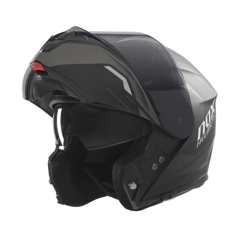 NOX KASK SZCZĘKOWY (FLIP-UP) Z BLENDĄ N968 ULTRA KOLOR CZARNY/TYTANOWY MAT ROZMIAR S