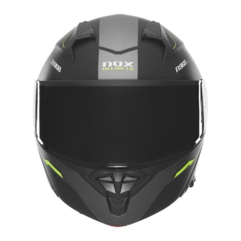 NOX KASK SZCZĘKOWY (FLIP-UP) Z BLENDĄ N968 ULTRA KOLOR CZARNY/ŻÓŁTY FLUO MAT ROZMIAR S