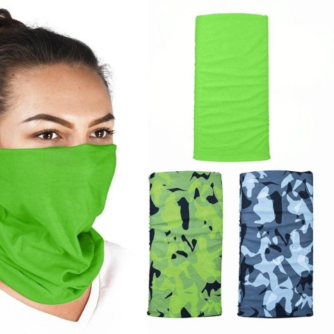OXFORD KOŁNIERZ WIELOFUNKCYJNY WIATROODPORNY COMFY HAVOC GREEN 3 SZTUKI W OPAKOWANIU KOLOR CAMO/ZIELONY