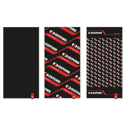 OXFORD KOŁNIERZ WIELOFUNKCYJNY WIATROODPORNY COMFY OXFORD RACING 3 SZTUKI W OPAKOWANIU KOLOR CZARNY/CZERWONY/BIAŁY