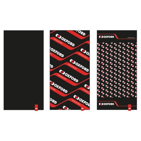 OXFORD KOŁNIERZ WIELOFUNKCYJNY WIATROODPORNY COMFY OXFORD RACING 3 SZTUKI W OPAKOWANIU KOLOR CZARNY/CZERWONY/BIAŁY