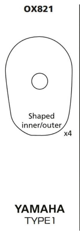 OXFORD OXFORD MOCOWANIE (ZAŚLEPKA) KIERUNKOWSKAZU / KIERUNKOWSKAZÓW YAMAHA TYP1 - KOMPLET