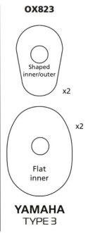 OXFORD OXFORD MOCOWANIE (ZAŚLEPKA) KIERUNKOWSKAZU / KIERUNKOWSKAZÓW YAMAHA TYP3 - KOMPLET