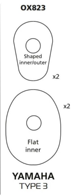 OXFORD OXFORD MOCOWANIE (ZAŚLEPKA) KIERUNKOWSKAZU / KIERUNKOWSKAZÓW YAMAHA TYP3 - KOMPLET
