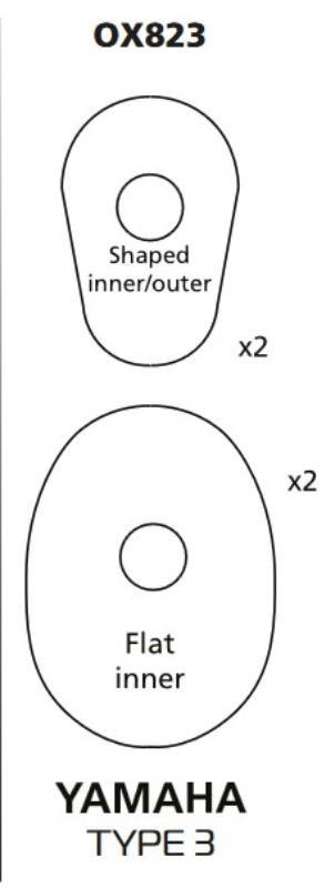 OXFORD OXFORD MOCOWANIE (ZAŚLEPKA) KIERUNKOWSKAZU / KIERUNKOWSKAZÓW YAMAHA TYP3 - KOMPLET