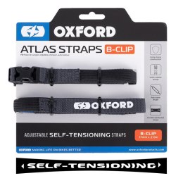 OXFORD PASY TRANSPORTOWE ATLAS B-CLIP 17mm x 2M 2 SZTUKI W ZESTAWIE KOLOR SZARY