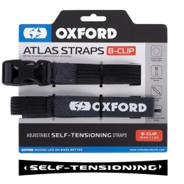 OXFORD PASY TRANSPORTOWE ATLAS B-CLIP 26mm x 1.2M 2 SZTUKI W ZESTAWIE KOLOR SZARY