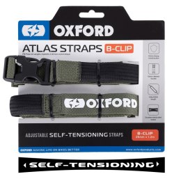 OXFORD PASY TRANSPORTOWE ATLAS B-CLIP 26mm x 1.2M 2 SZTUKI W ZESTAWIE KOLOR ZIELONY (KHAKI)