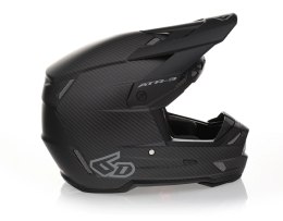 6D HELMETS KASK CROSS/ENDURO MODEL ATR-3 SOLID MATTE BLACK KOLOR CZARNY/SZARY ROZMIAR XL
