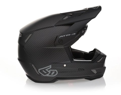 6D HELMETS KASK CROSS/ENDURO MODEL ATR-3 SOLID MATTE BLACK KOLOR CZARNY/SZARY ROZMIAR XL
