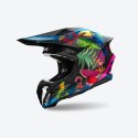 AIROH KASK CROSS / ENDURO / ATV / QUAD TWIST 3 AMAZONIA KOLOR CZARNY/ZIELONY/CZERWONY ROZMIAR S
