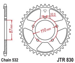 JT ZĘBATKA TYLNA ALUMINIOWA 7075-T6 (ERGAL) 4675 42 KTM 200 DUKE/RC '15-'20 KOLOR POMARAŃCZOWY - ZAMÓWIĆ