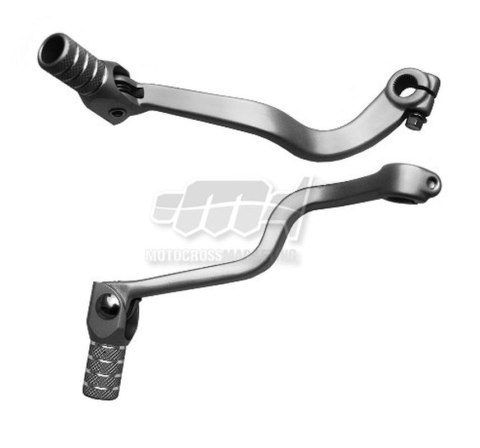 M.C. DŹWIGNIA ZMIANY BIEGÓW HUSQVARNA CR/WR125 '03-'13,TC/TE250/310/450/510 '04-'13 (ALUMINIOWA) (KUTA) KOLOR SREBRNY, KOŃCÓWKA 